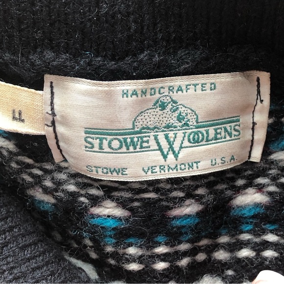 ⭐️Stowe Woolens⭐️Women's Sweaters 100% Pure Wool Handmade Vermont Alpine Design - Picture 13 of 15